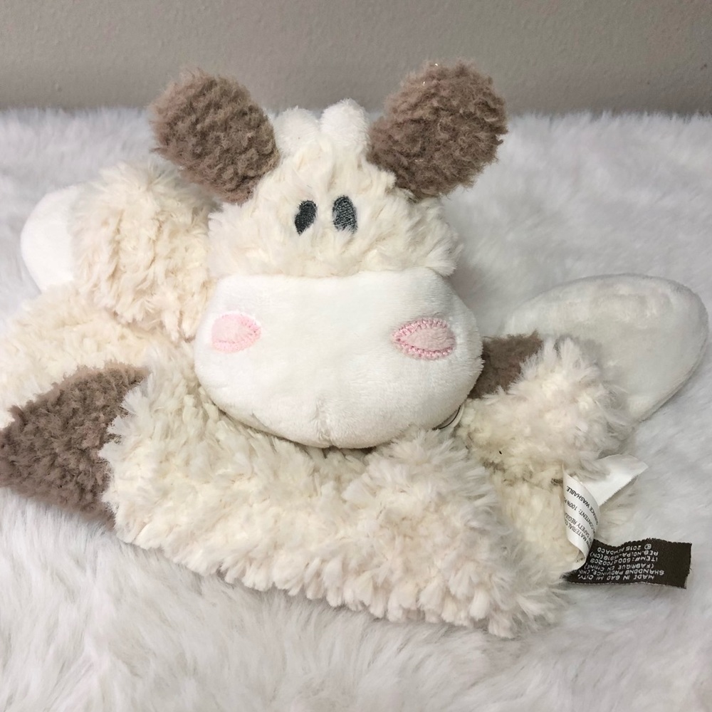 Demdaco 2019 Lift The Sprit Cow Rattle Plushie 13”
